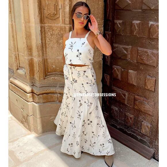 ZARA BLOGGER FAVE!!! Co-Ord Set Tied Crop Top + Maxi Skirt NWT - Picture 3 of 16